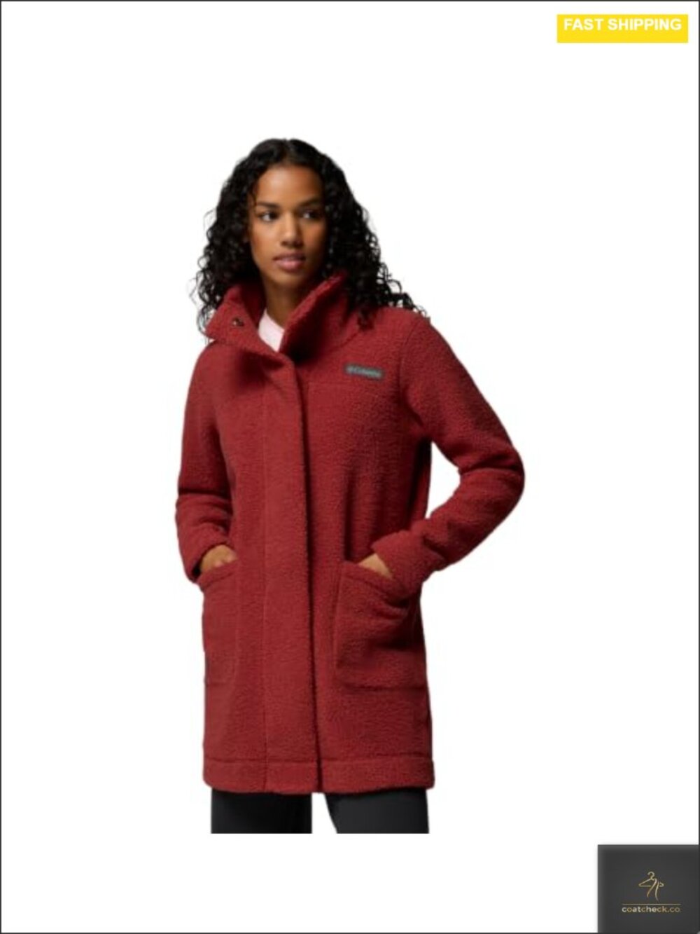 Columbia Women's Long Sherpa Fleece Jacket Cozy Winter